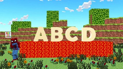 Minecraft Spiderman ABC Song for Children to Learn, Alphabet 3D Cartoon Children nursery Rhymes