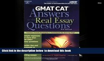 PDF [DOWNLOAD] GMAT: Answers to the Real Essay Questions BOOK ONLINE