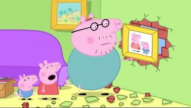 Η Πέπα το γουρουνάκι Ο ΜΠΑΜΠΑΣ ΚΡΕΜΑΕΙ ΕΝΑ ΚΑΔΡΟ pepa pig greek new Πέππα το γουρουνάκι 2015