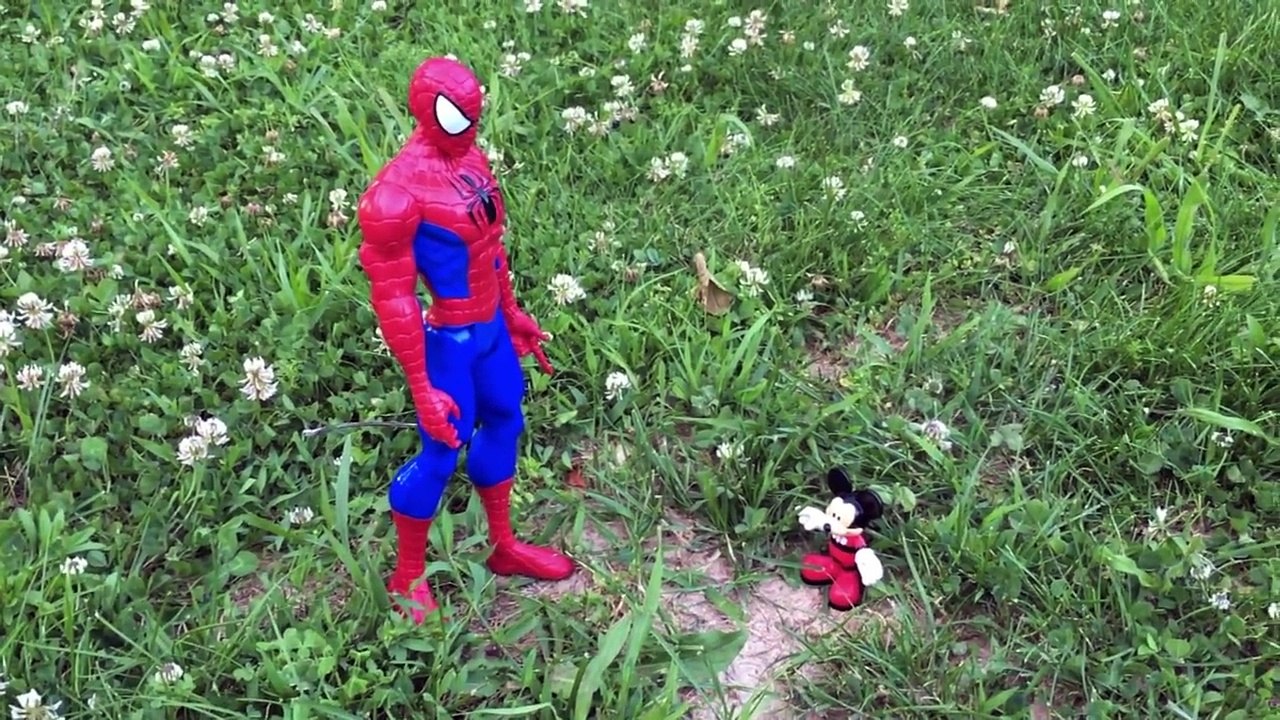 Pink Spidergirl Naps, GIANT Spiderman vs Mickey Mouse Playing Hide and Seek without Joker Maleficent