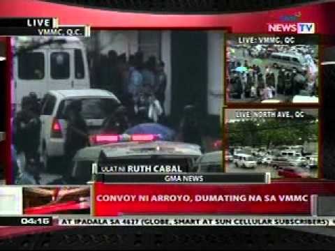 Convoy ni Arroyo, dumating na sa VMMC