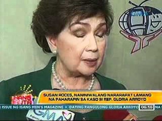 Susan Roces, naniniwalang nararapat lamang na paharapin sa kaso si Rep. Gloria Arroyo