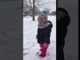 Crying Toddler Not Impressed by Snow