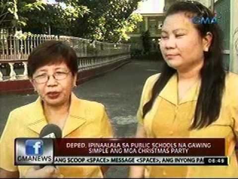 DepEd, ipinaalala sa public schools na gawing simple ang mga christmas party