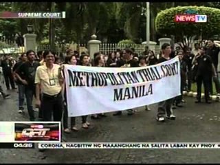 QRT: Mga taga-suporta ni Chief   Justice Corona, nag-rally sa SC