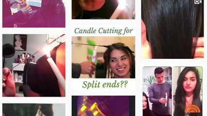 Il parrucchiere passa la fiamma sui capelli e il risultato è... WOW!