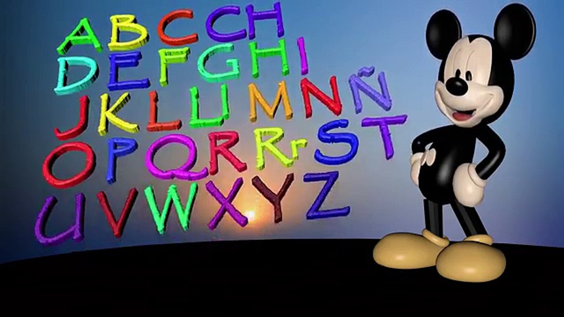 ⁣mickey mouse alphabet song for children in SPANISH | abc songs | abcd song for kids