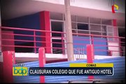 Comas: clausuran colegio que funcionaba en antiguo hotel