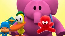 Finger Family and 5 Little Monkey Nursery Rhymes with Talking Pocoyo and Pato Learn Colors