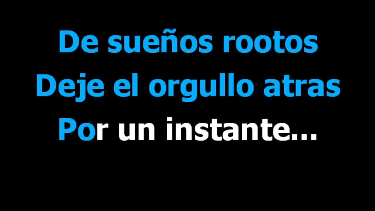Sueños rotos - La Quinta Estacion - Karaoke - Letra