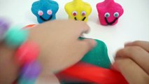 Play Doh Sparkle Stars with Shape Flowers Molds Fun for Kids