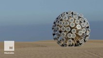 This futuristic tumbleweed is actually a minesweeper