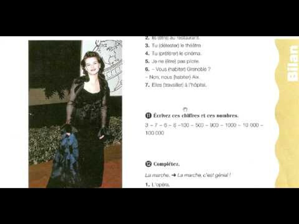 CAFE CREME - PRESENTER UN ACTEUR OU ACTRICE EN FRANCAIS - EXERCICE - LECON 16 - PAGE 27