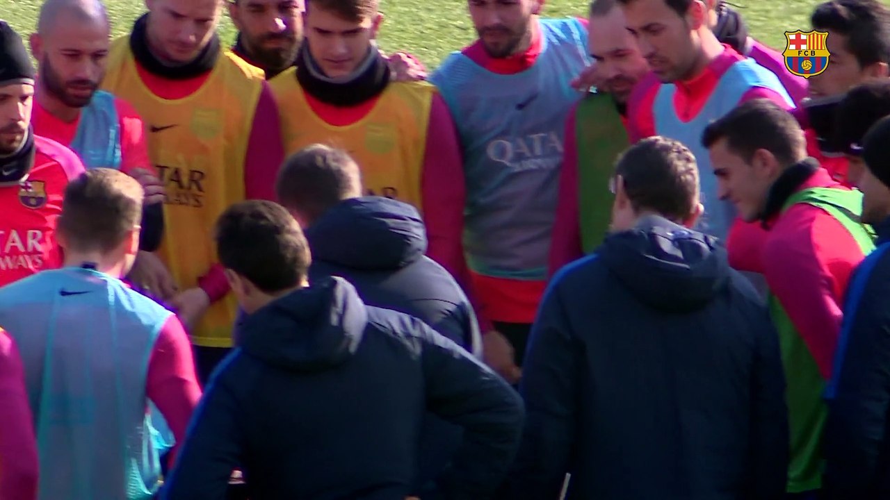 FC Barcelona training session: Festive open door training session to prepare for Copa del Rey match