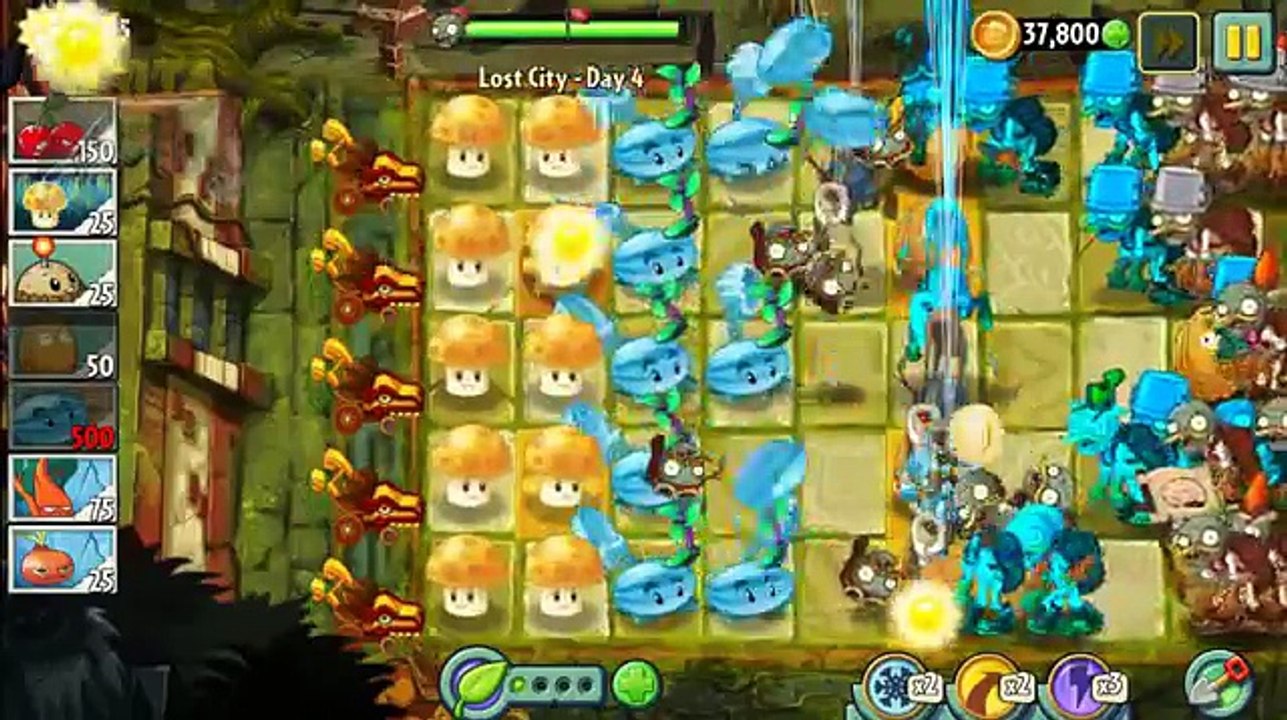 Plants vs Zombies 2 - Lost City Day 4 to Day 7