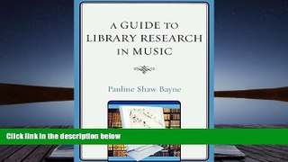 Epub A Guide to Library Research in Music PDF [DOWNLOAD]