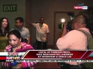 SONA: Local at foreign press,   nais makunan ng larawan at   interview si Grace Lee