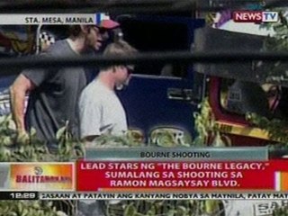 Lead stars ng 'The Bourne Legacy,' sumalang sa shooting sa Ramon Magsaysay Blvd.