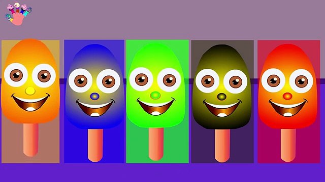 ICE COLORS! Yellow, Green, Blue & Black Spiderman Disney Pixar Cars Nursery Rhymes Songs