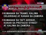 OC: Mga alternatibong ruta papunta   sa Manila, Pasay at Paranaque