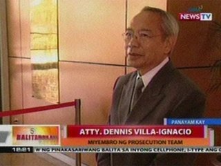 BT:  Panayam kay Atty. Villa-Ignacio sa pagiging miyembro niya ng prosecution team