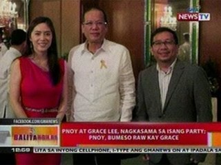 BT: PNoy at Grace Lee, nagkasama sa   isang party