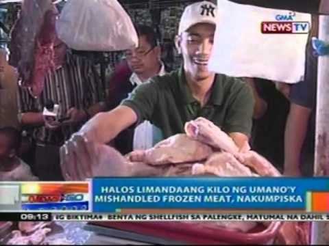 NTG: Halos 500 kilo ng umano'y mishandled frozen meat, nakumpiska sa Caloocan (020312)