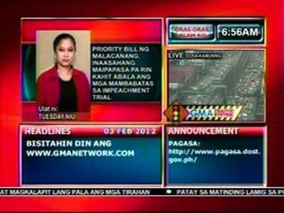 DB: Priority bill ng Malacañang, inaasahang maipapasa pa rin (020312)