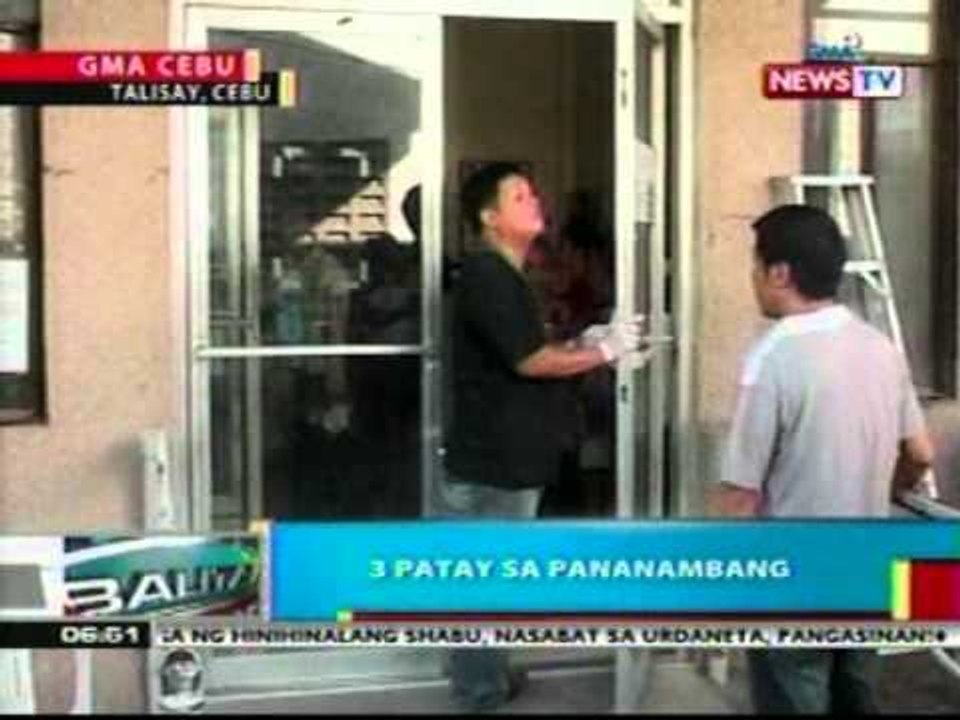 BP: 3 patay sa pananambang   (Talisay, Cebu)