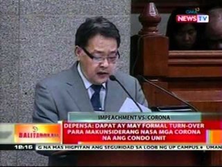 BT: Condo unit sa 'The Columns' hindi raw idineklara ni CJ Corona sa 2004 SALN, ayon sa prosekusyon