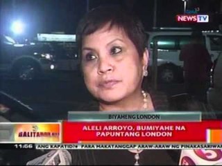 BT: Aleli Arroyo, bumiyahe na   papuntang London