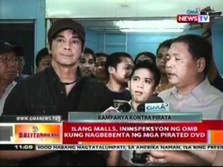 BT: Ilang malls, ininspeksyon ng OMB kung nagbebenta ng mga   pirated DVD