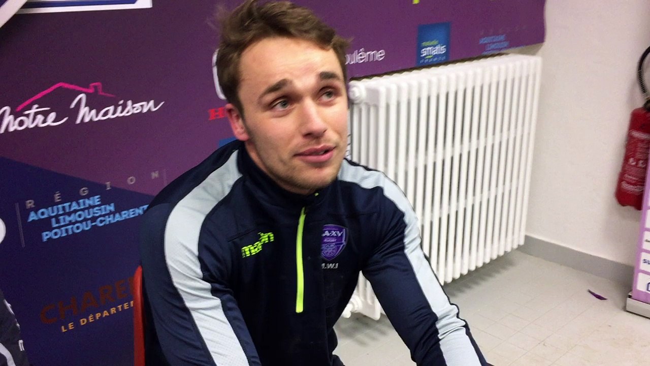 Maxime Wieprecht après la victoire contre Albi (images K.Cabioch)