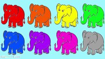 Learn Colors with Elephant Coloring Pages Rainbow Ice Cream Popsicle Ducks for Kids Who Love Animals