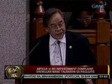 24 Oras: Article II ng Impeachment Complaint, sinimulan nang talakayin sa paglilitis