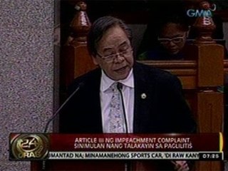 24 Oras: Article II ng Impeachment Complaint, sinimulan nang talakayin sa paglilitis