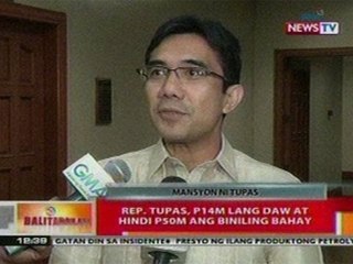 BT: Rep. Tupas, P14M lang daw at hindi P50M ang biniling bahay ni CJ Corona