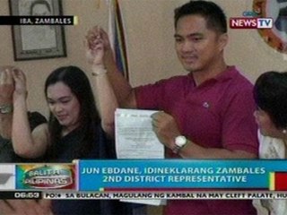 BP: Jun Ebdane, idineklarang Zambales 2nd District Representative