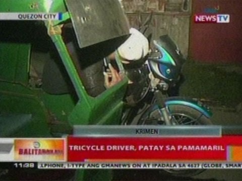 BT: Tricycle driver sa QC, patay sa pamamaril