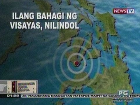 OC: Lindol na may preliminary magnitude na 6.8, yumanig sa ilang bahagi ng Visayas