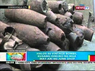BP: Halos 50 vintage bombs,   kusang isinuko ng mga may-ari ng   junk shop