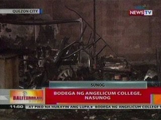 BT: Bodega ng Angelicum college,   nasunog
