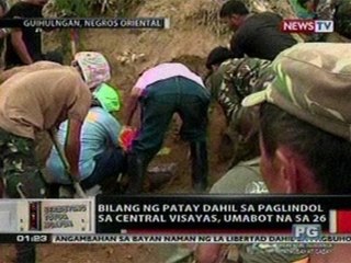 OC: Bilang ng patay dahil sa   paglindol sa Central Visayas,   umabot na sa 26