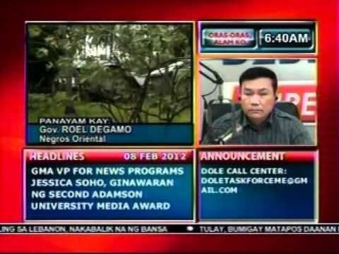DB: Panayam kay: Gov. Roel Degamo, Negros Oriental ukol sa lindol
