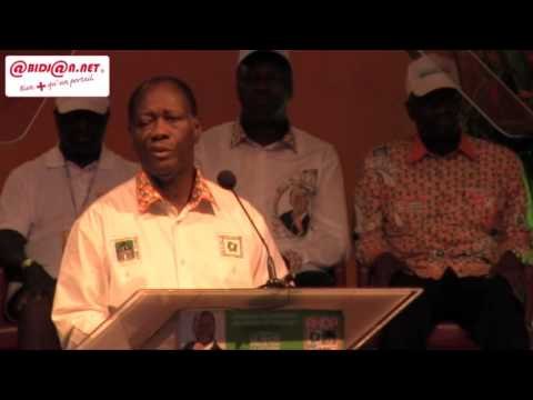 Cérémonie de mobilisation: Discours du candidat du RHDP à la présidentielle Alassane Ouattara