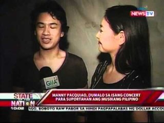 SONA: Manny Pacquiao, dumalo sa   isang concert para suportahan   ang muskikang Pilipino