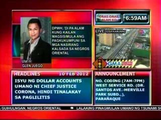 DB: DPWH, 'di pa alam kung kailan gagawin ang mga nasirang kalsada sa Negros Oriental (021012)