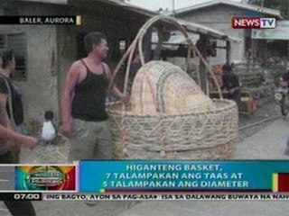 BP: Higanteng basket sa Aurora, 7   feet ang taas at 5 feet ang   diameter