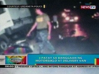BP: 3 patay sa banggaan ng motorsiklo   at delivery van sa Pangasinan
