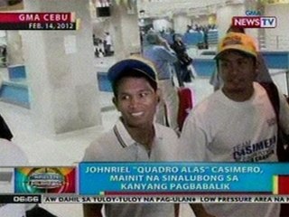 BP: Johnriel Casimero, mainit na   sinalubong sa pagbabalik sa Cebu